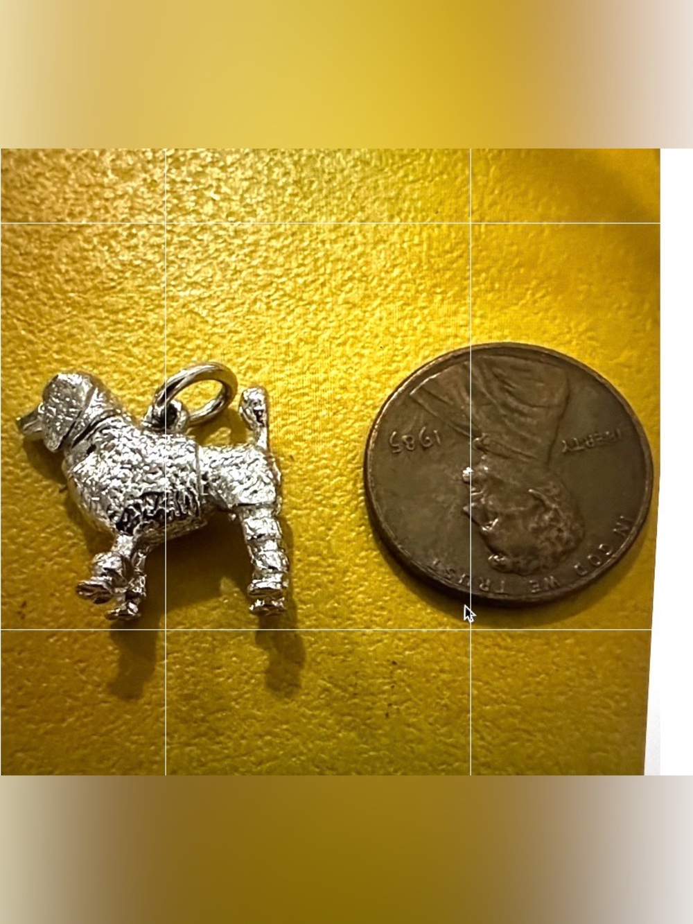 Silver Sterling 925 dog Charm Pendant handmade with moving head